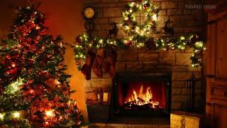 Beau Feu de Bois🔥 Crépitant et Musique de Noël🎅 ✦ Beautiful Crackling Fire and Christmas Music ✦ 1H [upl. by Tarrel]