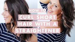 How To Curl ShortMedium Hair With A Straightener [upl. by Ailssa]