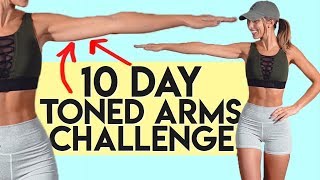 10 Day TONED ARMS CHALLENGE  Day 1️⃣ Home Workout [upl. by Elenore351]