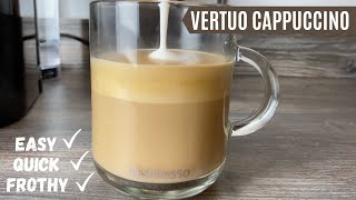 How to Make a Cappuccino with Nespresso Vertuo and Aeroccino milk Frother  VertuoLine Recipe [upl. by Cormier]