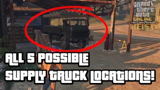 ALL 5 POSSIBLE SUPPLY TRUCK LOCATIONS FOR CAYO PERICO GATHER INTELSCOPE OUT GTA 5 ONLINE DLC [upl. by Py633]