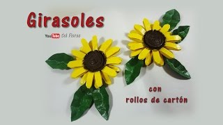 Girasoles con rollos de cartón  Sunflowers with cardboard rolls [upl. by Mairem]