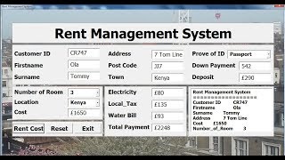 How to Create Rent Management System in Microsoft Excel Using VBA  Full Tutorial [upl. by Xyno]