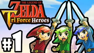 The Legend of Zelda Triforce Heroes PART 1 Gameplay Walkthrough Online CoOp Story Intro 3DS [upl. by Silera]