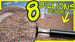 8 BILLION people in perspective  3D [upl. by Yrdnal]