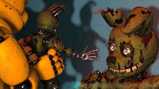 FNAF Springbonnie vs Possessed Springtrap Fight FNAF Animations [upl. by Aisereht]