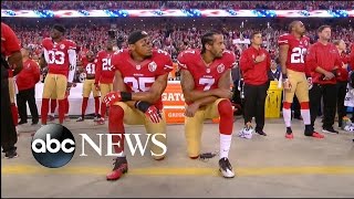 Colin Kaepernick Kneels During National Anthem on Monday Night Football [upl. by Iderf]