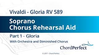 Vivaldis Gloria Part 1  Gloria  Soprano Chorus Rehearsal Aid [upl. by Farica]