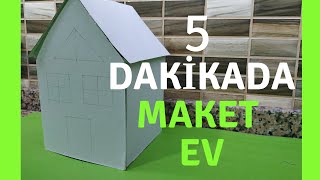 MAKET EV YAPIMI  MODEL HOUSE KOLAY EV YAPIMI MİMARİ TASARIM teknoloji tasarımMUKAVVADANKARTONDAN [upl. by Akimat]