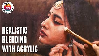 Realistic Portrait Blending With Acrylic  Acrylic Portrait Painting Tutorial by Debojyoti Boruah [upl. by Engelbert]