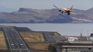 Funchal Airport NONSTOP ACTION One of the best approaches in the world [upl. by Oznofla806]