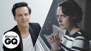 Andrew Scott relives Fleabag’s kneel scene  Action Replay  British GQ [upl. by Eneroc395]