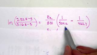 arrhenius equation example [upl. by Hildy]