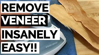 The Insanely EASY Way to Remove Veneer from Wood Furniture [upl. by Areid]