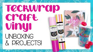 Teckwrap Craft Vinyl Unboxing and Vinyl Tutorials [upl. by Haseefan]