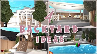 Bloxburg  4 Aesthetic Backyards ideas [upl. by Eilsew117]