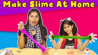 How to Make Easy Slime At Home  Kids Making Slime At Home Only Two Ingredients [upl. by Enelaj342]