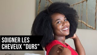 CHEVEUX CRÉPUS SECS ET DURS  Ma séance de soins pour y remédier [upl. by Genni]