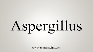 How To Say Aspergillus [upl. by Ezzo19]