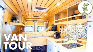 Super Smart Camper Van Design with Lots of Great Ideas Full Tour [upl. by Latsyrhk]