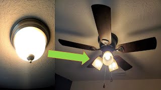 How To Install Ceiling Fan Quick and Easy  Full Walkthrough [upl. by Cartwell]