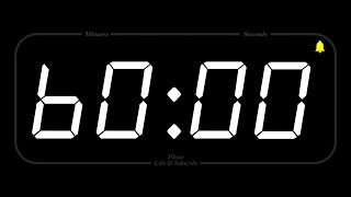 60 MINUTE  TIMER amp ALARM  1080p  COUNTDOWN [upl. by Eivi977]