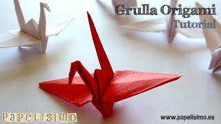 Grulla de papel Papiroflexia [upl. by Aseeral]