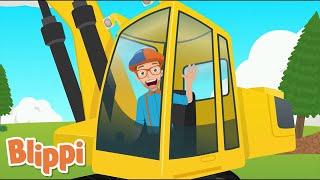 Excavator song Blippi  Learning Songs  Kids Learning Videos  Nursery Rhymes  ABCs And 123s [upl. by Hsirehc697]