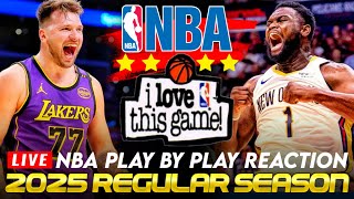 🔴LAKERS vs PELICANS │ 2025 NBA Basketball Game PlayByPlay Reaction amp Scoreboard [upl. by Etheline]