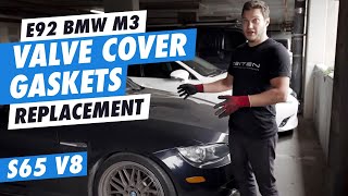 DIY E92 BMW M3 Valve Cover gaskets replacement S65 V8 [upl. by Amble]