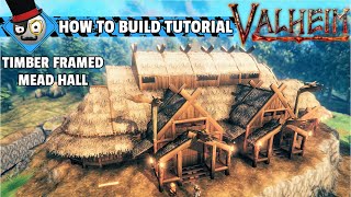 Valheim  How to build a Viking House  Mead Hall Building Guide [upl. by Em]