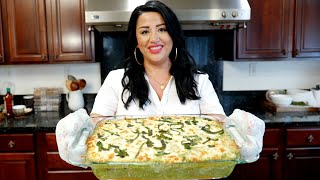 FAMOUS Baked Mexican Chicken and Rice Poblano Casserole Recipe [upl. by Darwin]