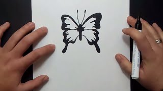 Como dibujar una mariposa paso a paso 11  How to draw a butterfly 11 [upl. by Rogers504]