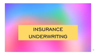 INSURANCE Underwriting What does an Underwriter Do [upl. by Papp]