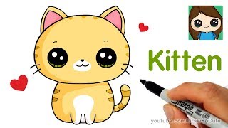 How to Draw a Kitten Super Easy [upl. by Savvas553]