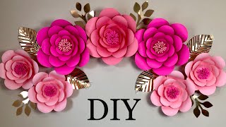 DIY Room Decor Ideas Paper Flower wall Decoration Ideas Easy And Simple [upl. by Lodhia]