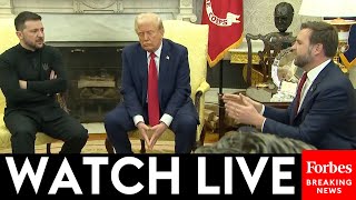 WATCH LIVE President Trump Meets And Ukrainian President Zelensky Have Fiery Meeting In Oval Office [upl. by Daffi725]