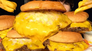 ASMR Viral Double Smash Burgers amp Fries [upl. by Qiratla]