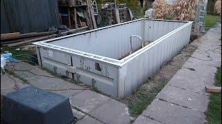 Part 1 of 3 DIY build your own Shipping Container Pool under 5000€ [upl. by Ytnom]