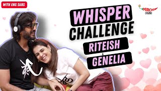 Riteish amp Genelia play Whisper Challenge 😂  VED  Gaurav [upl. by Ayres]