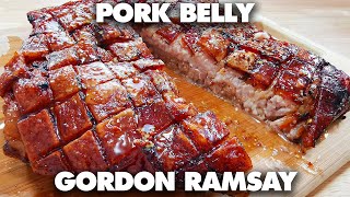 How To Make Gordon Ramsay SlowRoasted Pork Belly Recipe [upl. by Abbott]