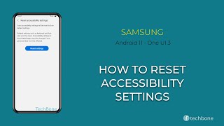 How to Reset Accessibility settings  Samsung Android 11  One UI 3 [upl. by Redliw]