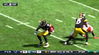 Antonio Brown Kicks Browns Punter Spencer Lanning During Return [upl. by Enayr]