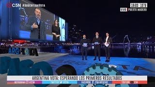 ARGENTINA VOTA Así es la transmisión histórica de C5N desde Puerto Madero [upl. by Nohsram]