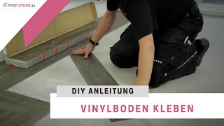 Vinylboden verlegen  Anleitung Vinylboden kleben [upl. by Ainig]