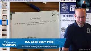 ICC Code Exam Prep Webinar for Residential Building Inspector B1 Certification [upl. by Radbourne]