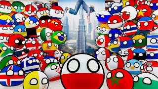 More Countryballs School  Drawing Burj Khalifa [upl. by Ueihtam475]