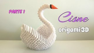 CISNE ORIGAMI 3DPRIMERA PARTEpaso a paso [upl. by Anaimad]