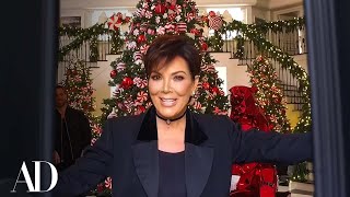 Kris Jenner On Her KardashianJenner Family Christmas Holiday Décor  Architectural Digest [upl. by Haletky]