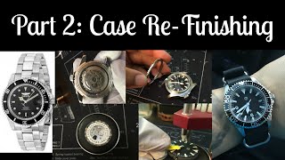 Invicta Watch Mod Part 2 of 3 Removing the Invicta Branding Sanding and Polishing [upl. by Emmerich]